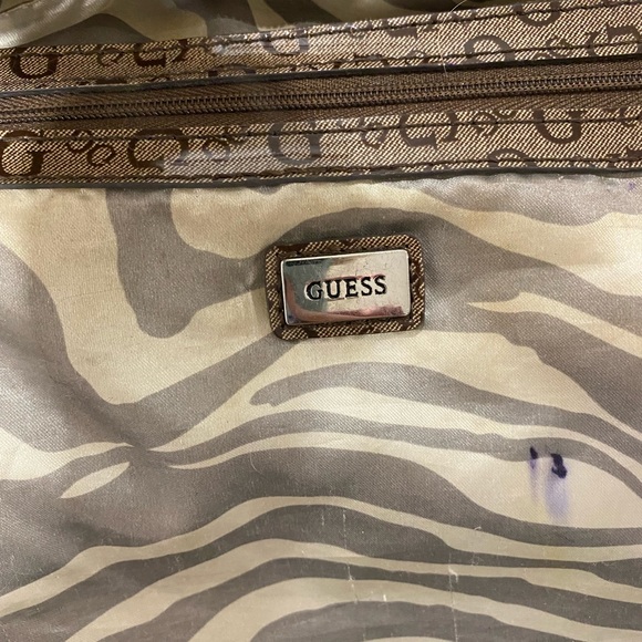 Guess - Tan Guess Logo Shoulder Bag - Picture 10 of 11